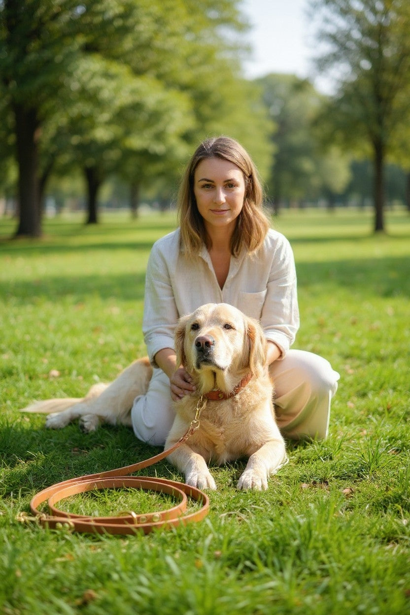 The Mwnt training lead - Bridle Leather